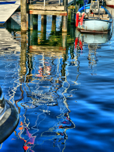 Bootsleben in blau